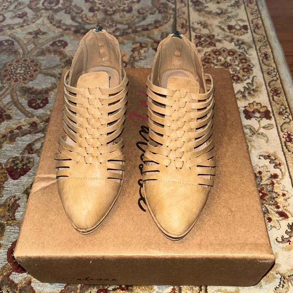 BEAST fashion leather tan/brown loafers size 9 worn once